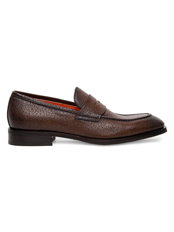 Santoni Eitan Leather Penny Loafers